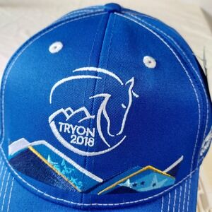 FEI World Equestrian Games Tryon 2018 Hat Blue Embroidered Baseball Cap NWT